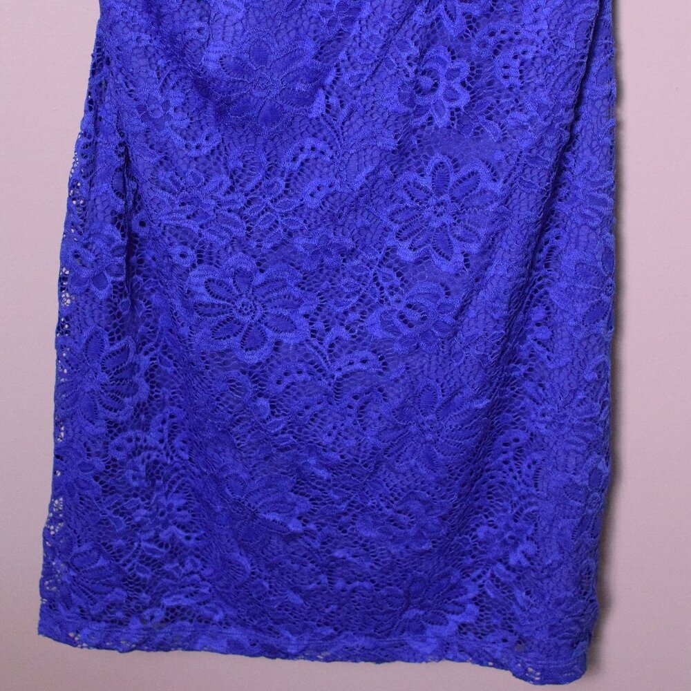 *NWT* Women's A. Byer Periwinkle Lace Fit & Flare Dress - Size Juniors 11 - Picture 3 of 7